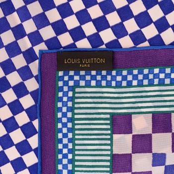 Louis Vuitton, a silk scarf.