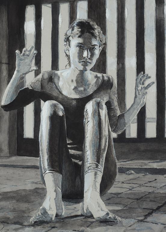 Per-Ivar Lindekrantz, watercolour and pencil, signed.