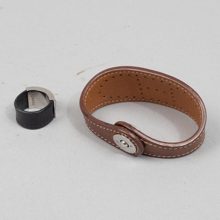 Hermès, bracelet "Eclipse" and ring "Collier de Chien".