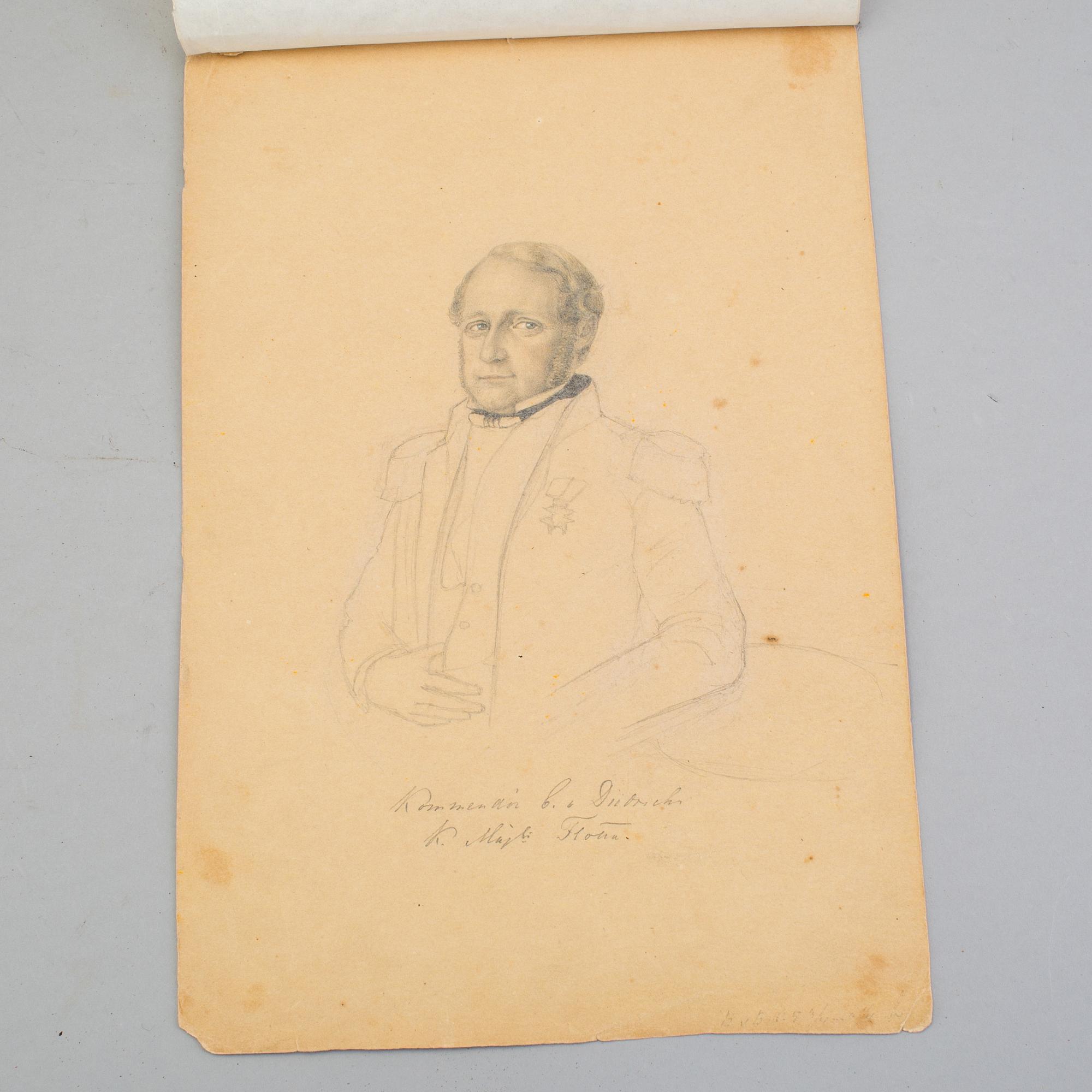 LOTTEN VON GEGERFELT, drawings (13), one of which framed.