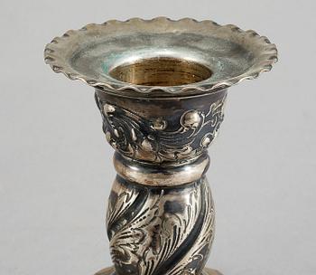 LJUSSTAKAR, ett par, silver, CAK, Göteborg, 1928.