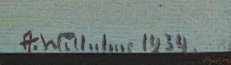 ALEXANDER WILHELMS, olja på duk, uppfodrad på skiva, sign. o dat. 1939.