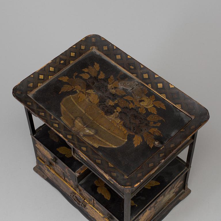 A Japanese miniture cabinet, Meiji period (1868-1912).