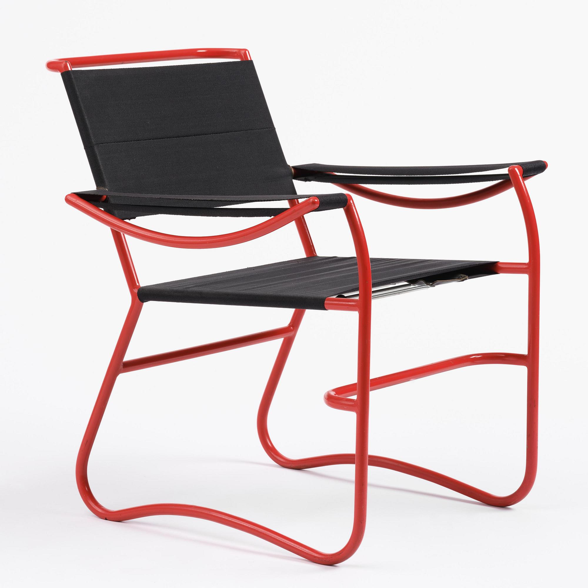 Sven Markelius, a rare armchair, AB Stockholms Nya Järnsängsfabrik, ca 1930.