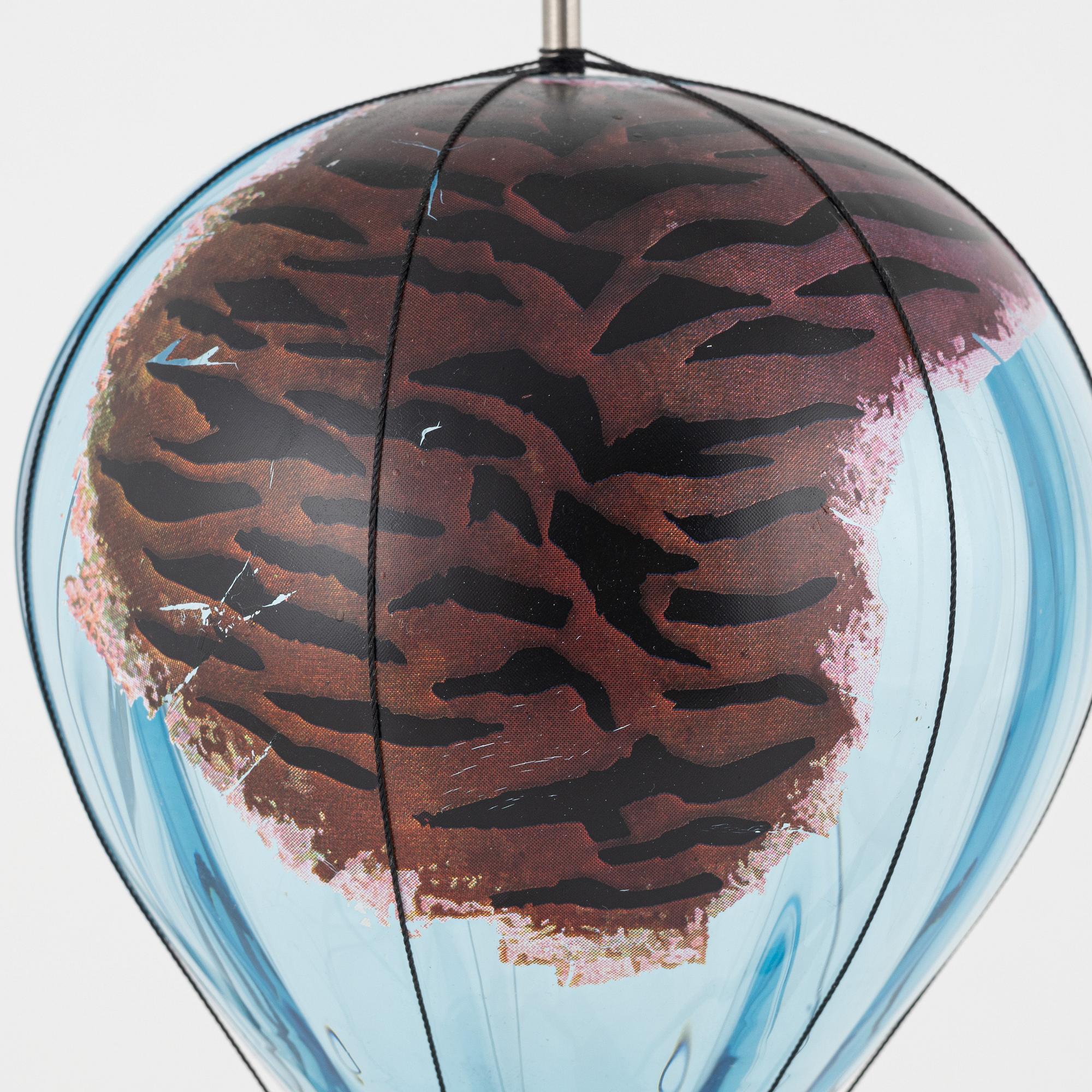 Kjell Engman, skulptur, glas, "Luftballong", signerad och numrerad 20/60.