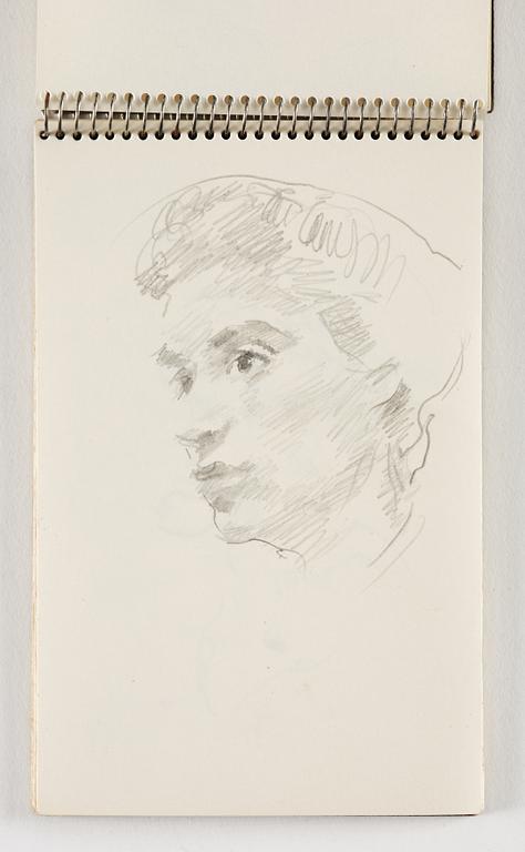 Lotte Laserstein, 10 små skissblock med teckningar.