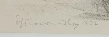 JOHANSSON-THOR, EMIL. Litografi, sign o dat 1937.