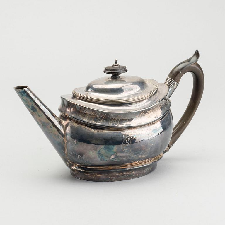 TEA POT, silver, Solomon Hougham London England 1801.