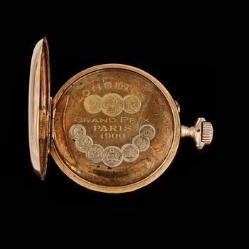 HERRFICKUR, guld 14K, Longines, tidigt 1900-tal. Totalvikt ca 75 gram.