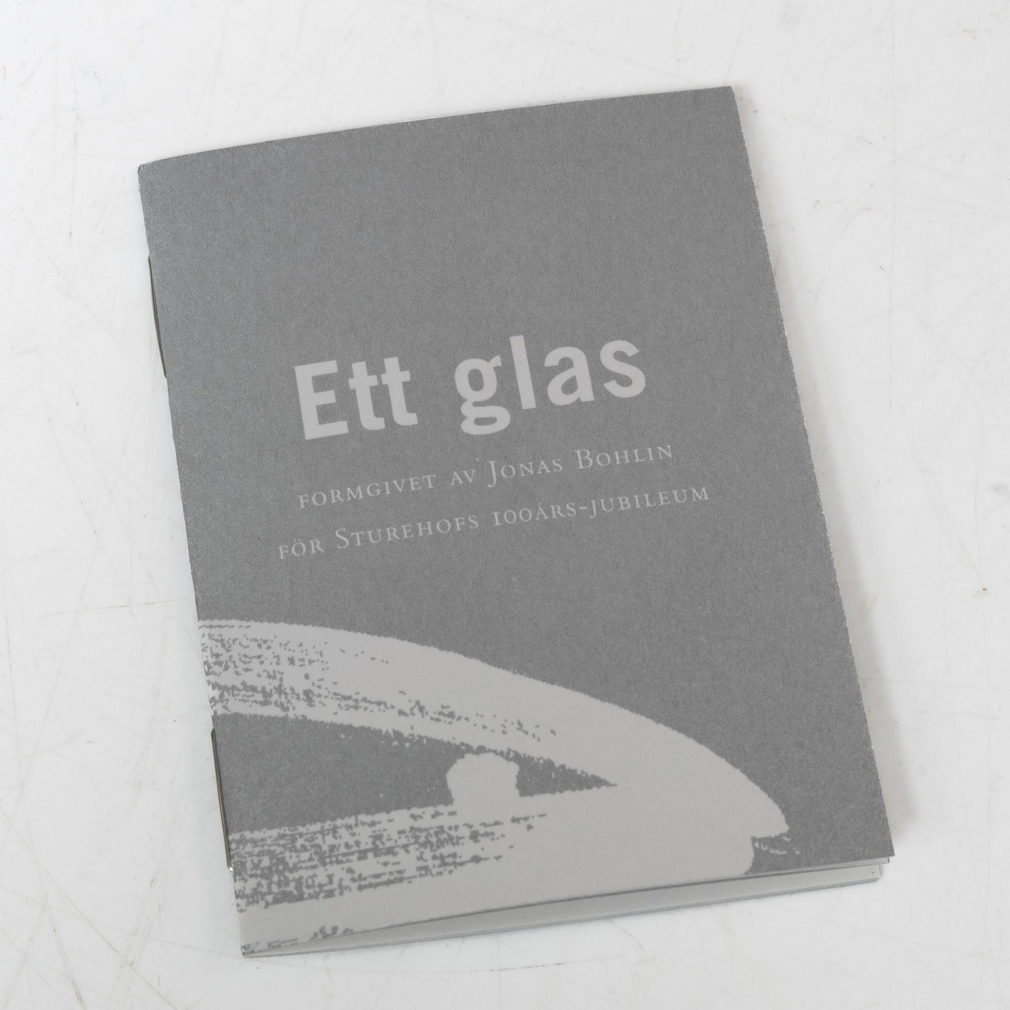 Jonas Bohlin, shot glasses, a pair, "One glass", Reijmyre, 1997.