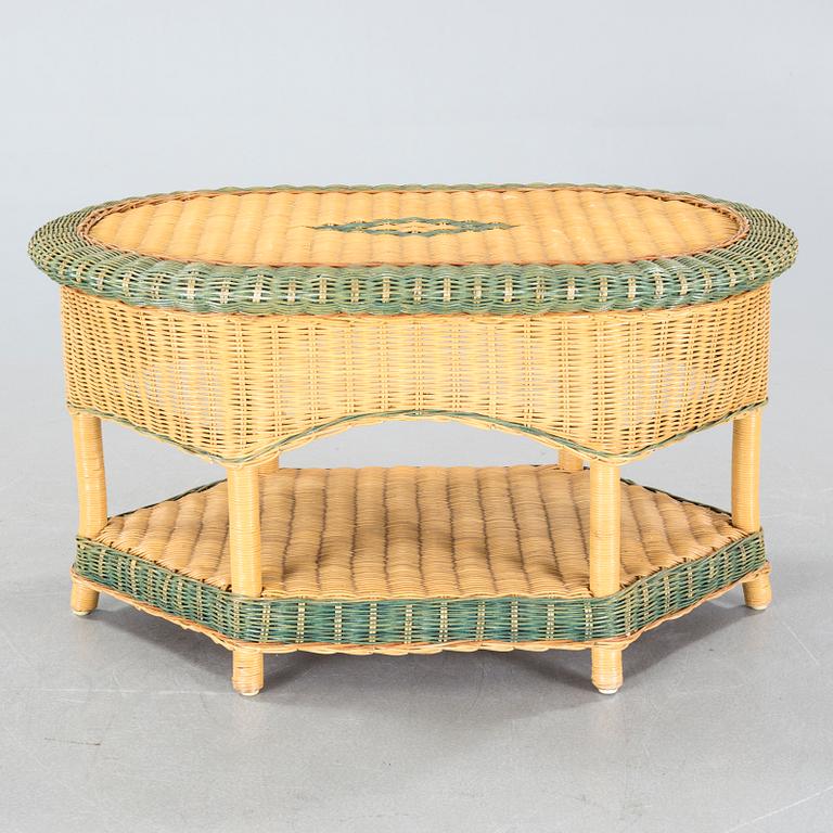 A set of rattan furniture from Bruka, Stockholm, second half of the 20th century.