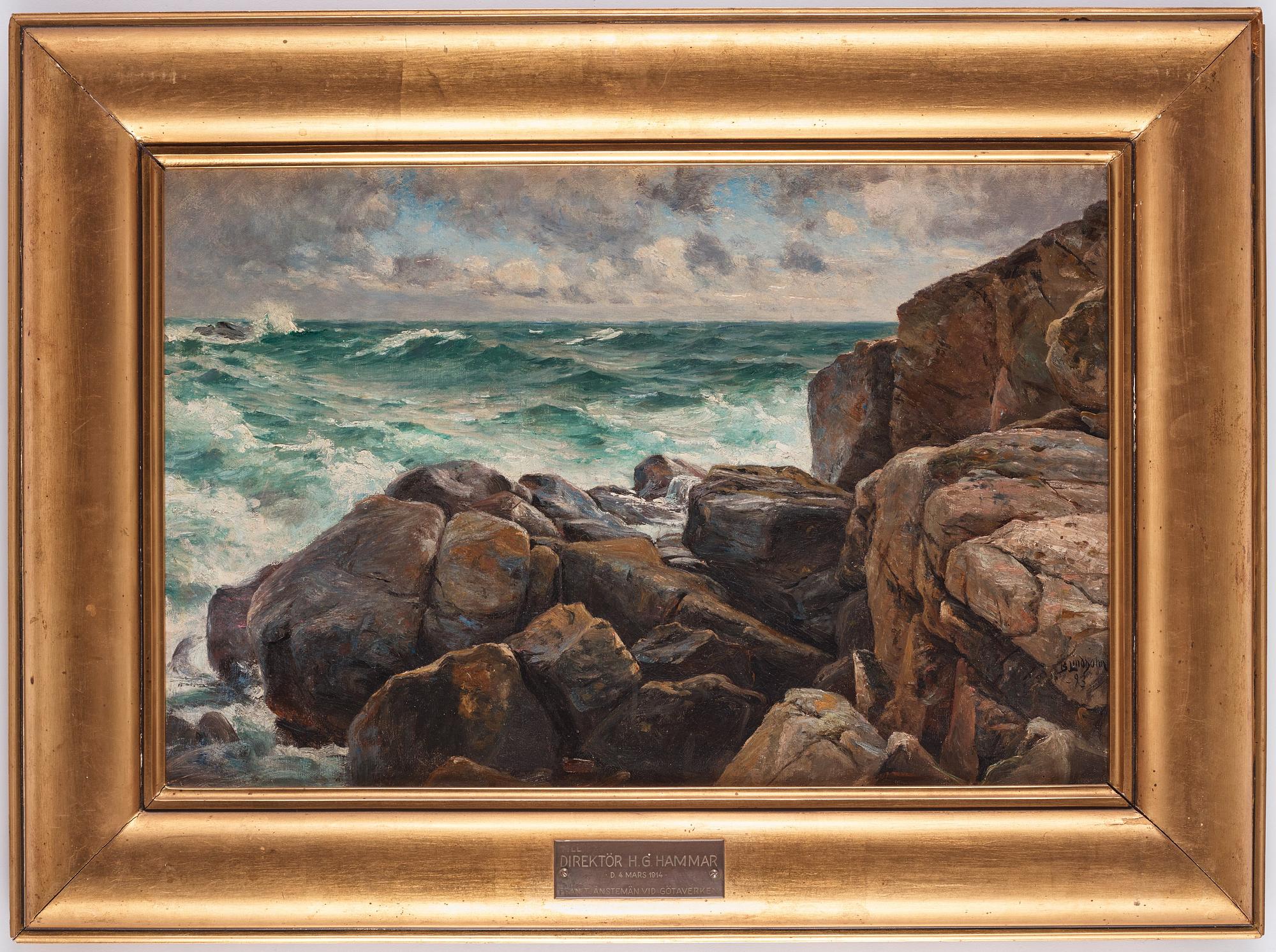 Berndt Lindholm, Rocky coastal landscape.