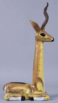 FIGURIN, glaserad keramik, Vicke Lindstrand, Upsala-Ekeby, sign.