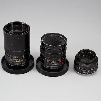 LEICAFLEX SL, with 4 lenses.