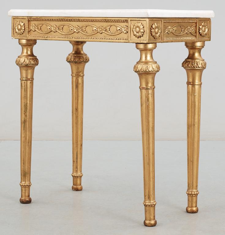 A late Gustavian late 18th century console table.