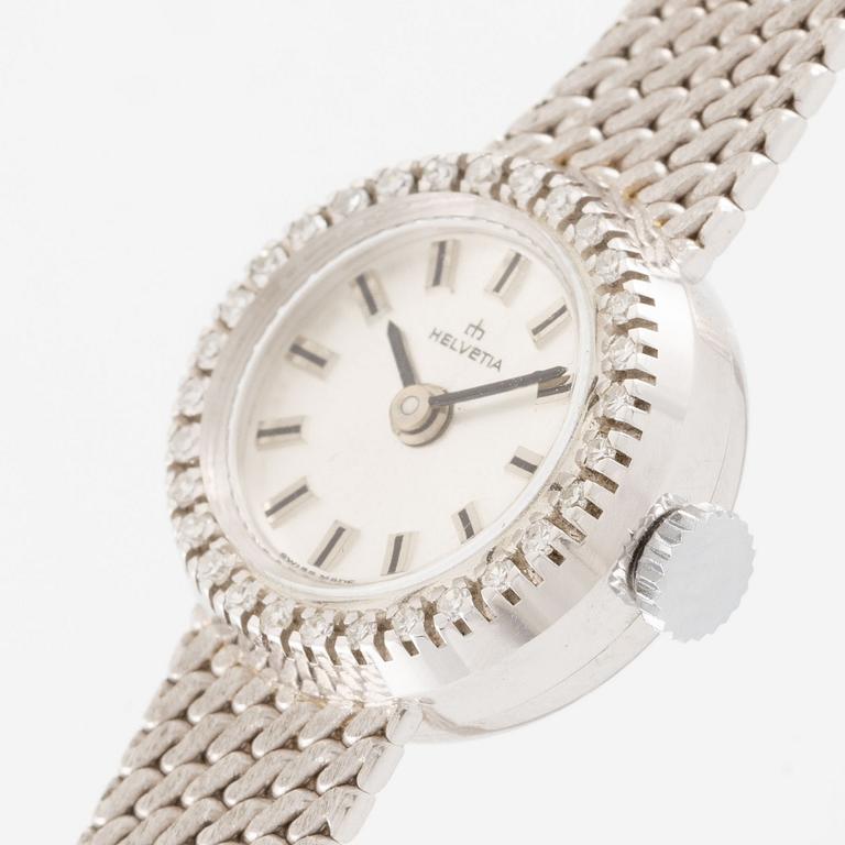 Helvetia, wristwatch, 18K white gold with diamonds.
