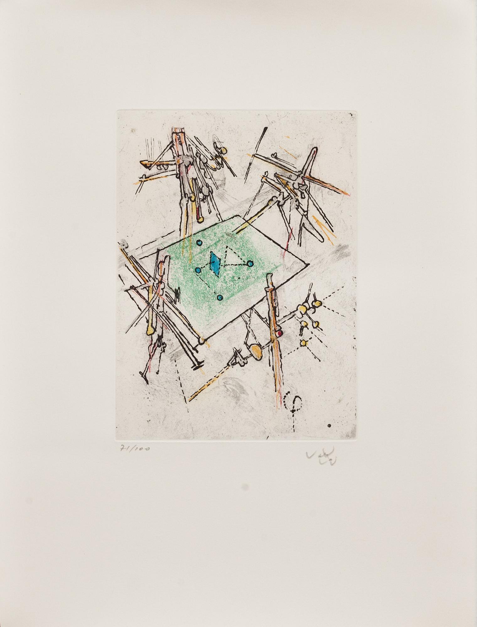 ROBERTO MATTA, färgetsning, signerad och numrerad 71/100.