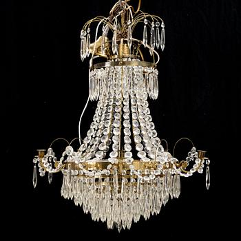 An Empire style chandelier, mid-20th Century.