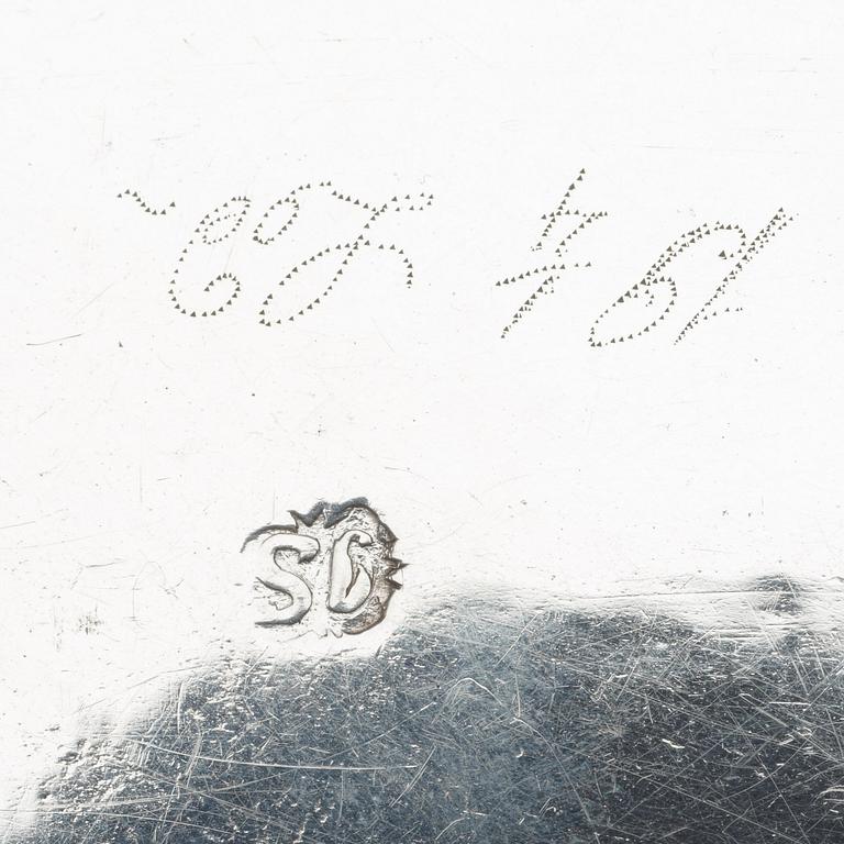 A Norwegian 18th century parcel-gilt bowl, marks of Jacob Jensen Smidt (Strømsø 1741-1787).