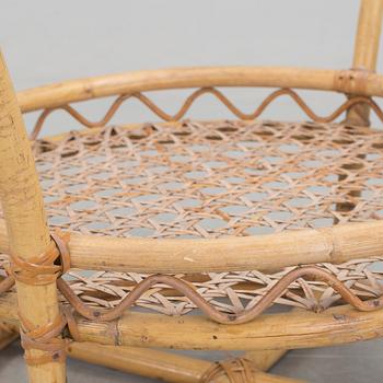 Table, rattan, mid 20 th century.
