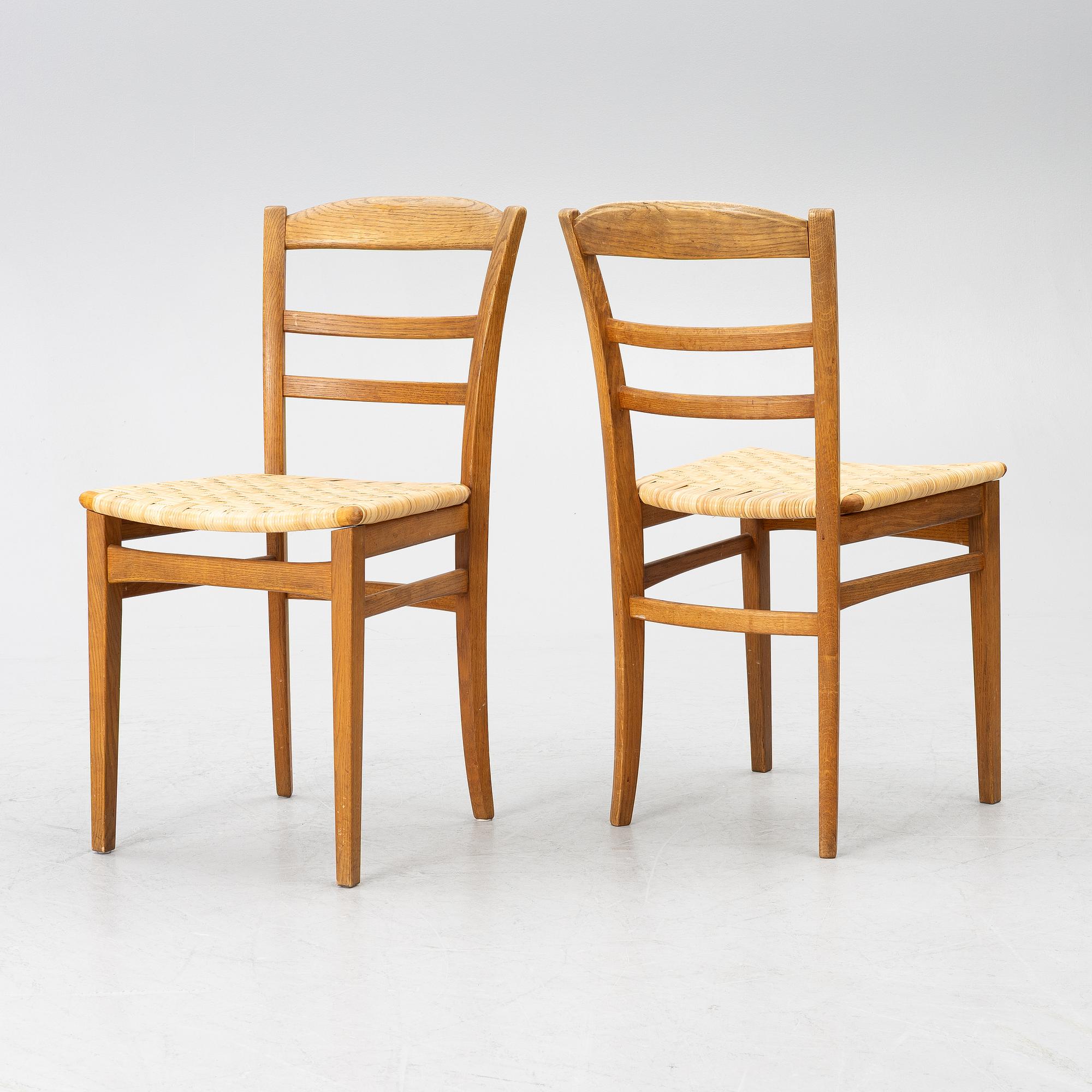 Carl Malmsten, five 'Jöns' chairs.