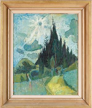 ARMAND ROSSANDER, olja på pannå, signerad.