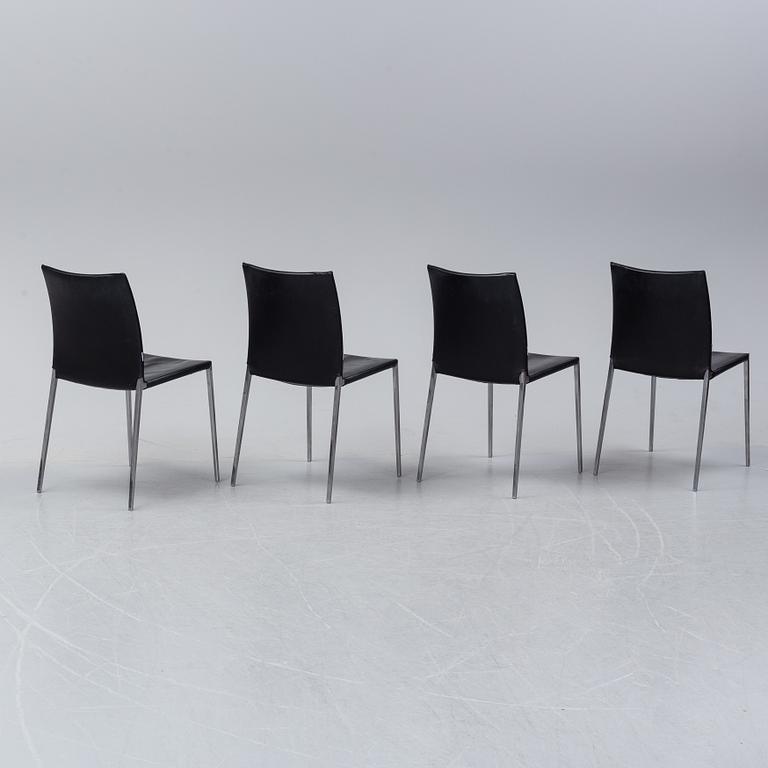 Roberto Barbieri, a set of four "Lea" chairs for Zanotta, Italy, late 20th century.