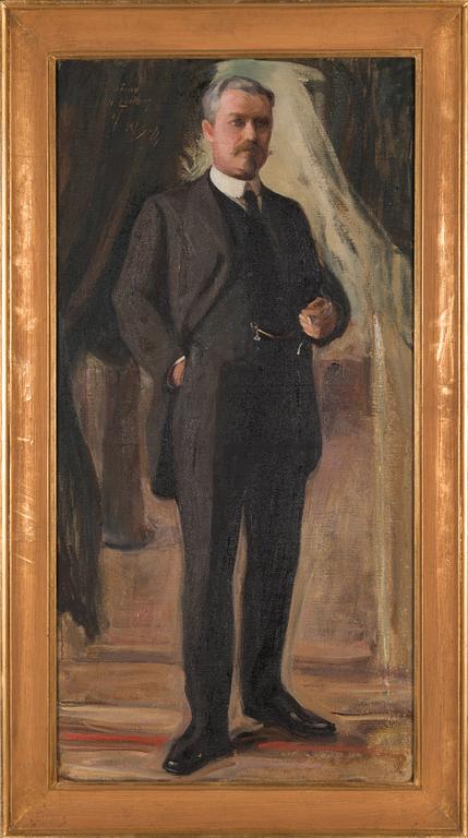 Wilho Sjöström, oil on canvas, signed with dedication.