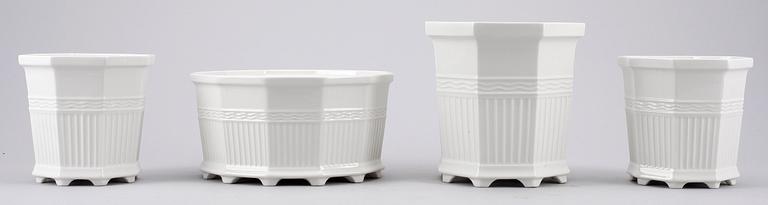 YTTERFODER, 4 st, porslin, "Waldemarsudde", Rörstrand, formgivna 1915.