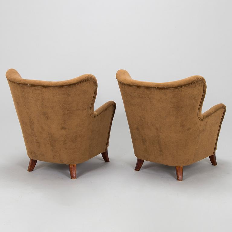 Fåtöljer, ett par, 1900-talets mitt.