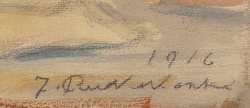 JALMARI RUOKOKOSKI (FINLAND), akvarell, sign. och dat. 1916.