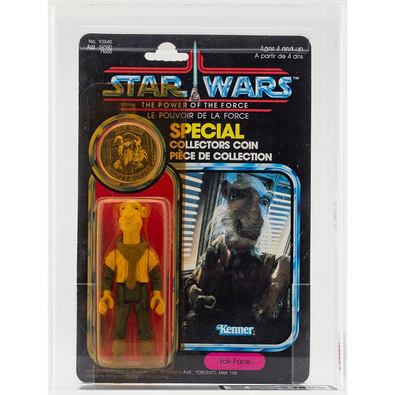 STAR WARS, Power of the Force, Yak Face, UK graders Y80%, Kenner F/C 92 BK, 1985.