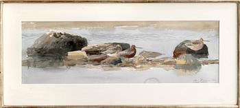 Lars Jonsson, ,  watercolour signed and dated 1993.