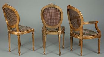 STOLAR, 3 st, Louis XVI-stil.