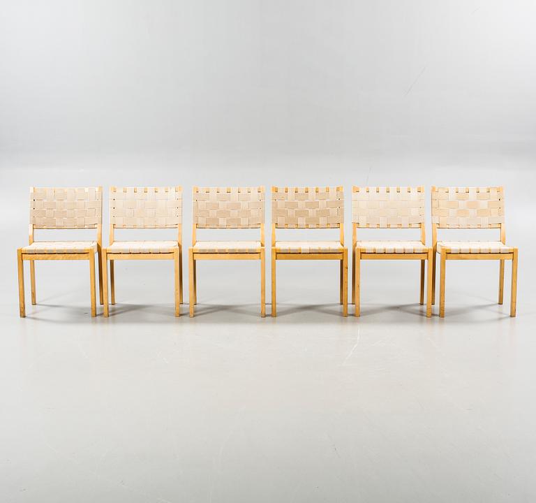 ALVAR AALTO, stolar, 6 st, modell 611, Artek, 1900-talets andra hälft.