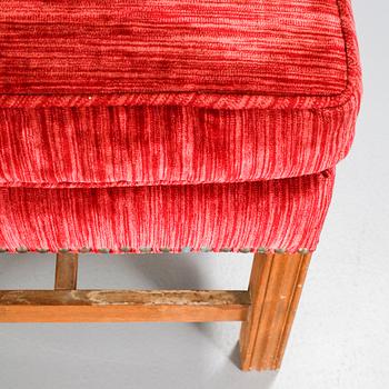 An armchair with a footrest, second half of the 20th century.