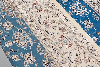 A carpet, Nain part silk s.k 6LAA , 256 x 205 cm.