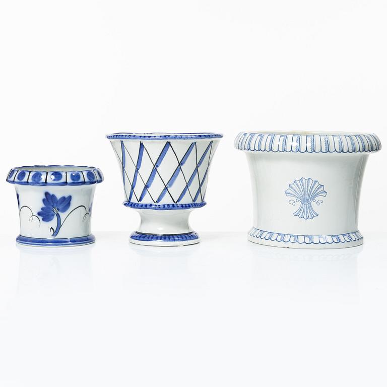 Wilhelm Kåge, ytterfoder, 6 st, flintgods, Gustavsberg, 1920-40-tal.