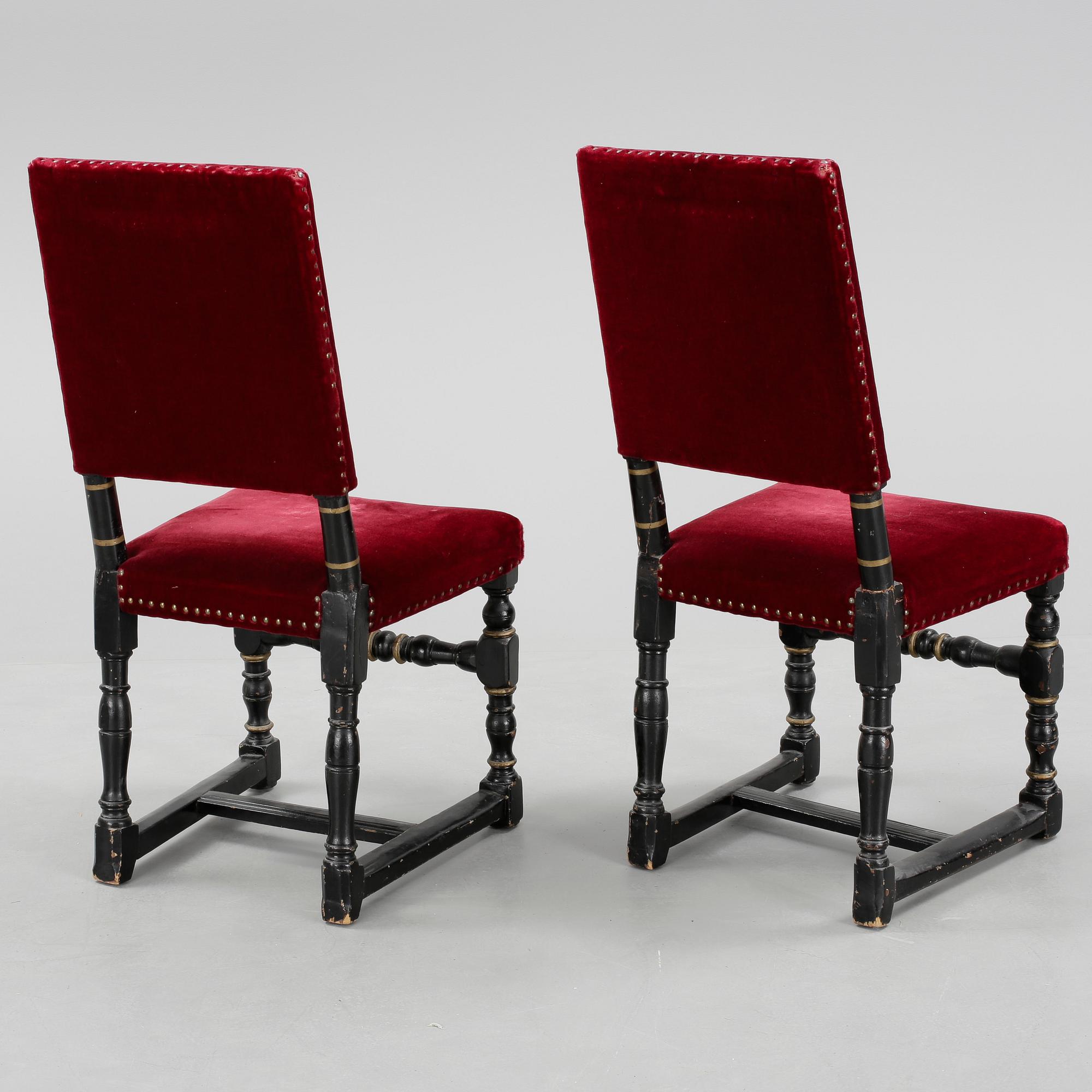 STOLAR, ett par, barock, 1700-tal.