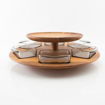 Serveringsbricka, så kallad "Lazy Susan", Digsmed Danmark 1960/70-tal.