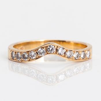 Ring, 18K guld, briljantslipade diamanter totalt ca 0.27 ct, Tillander, Helsingfors 1986.