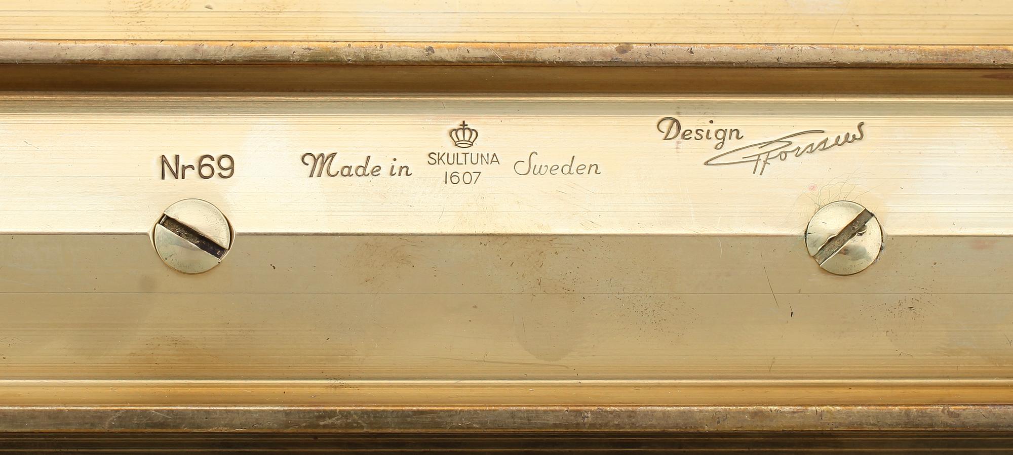 ADVENTLJUSSTAKAR, 2 st, mässing, Pierre Forsell, Nr 69, Skultuna.
