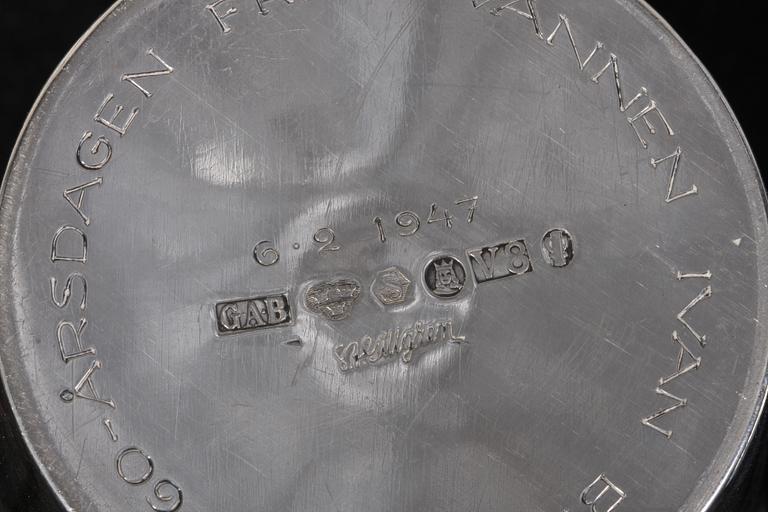PARTI SILVER, 3 st, bla GAB, 1900-tal.