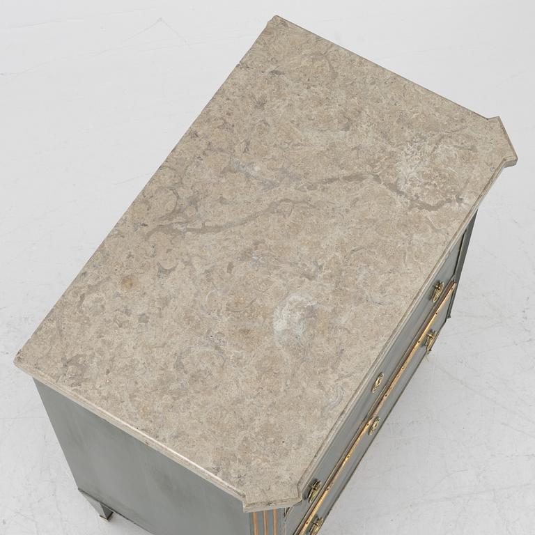 A Gustavian style, chest of drawers circa 1900.