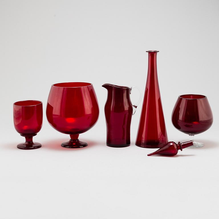 14 glass objects, Reijmyre and Orrefors and Italy and more.