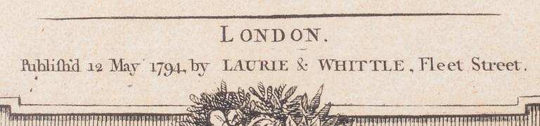 KARTA, kopparstick, Thomas Kitchin, Laurie and Whittle, 1794.