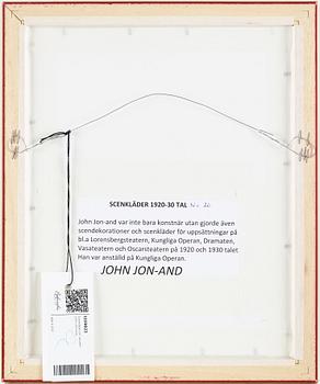 John Jon-And, watercolour/gouache, stamped signature.
