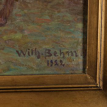 WILHELM BEHM, oil on canvas, signed Wilh. Behm and dated 1922.