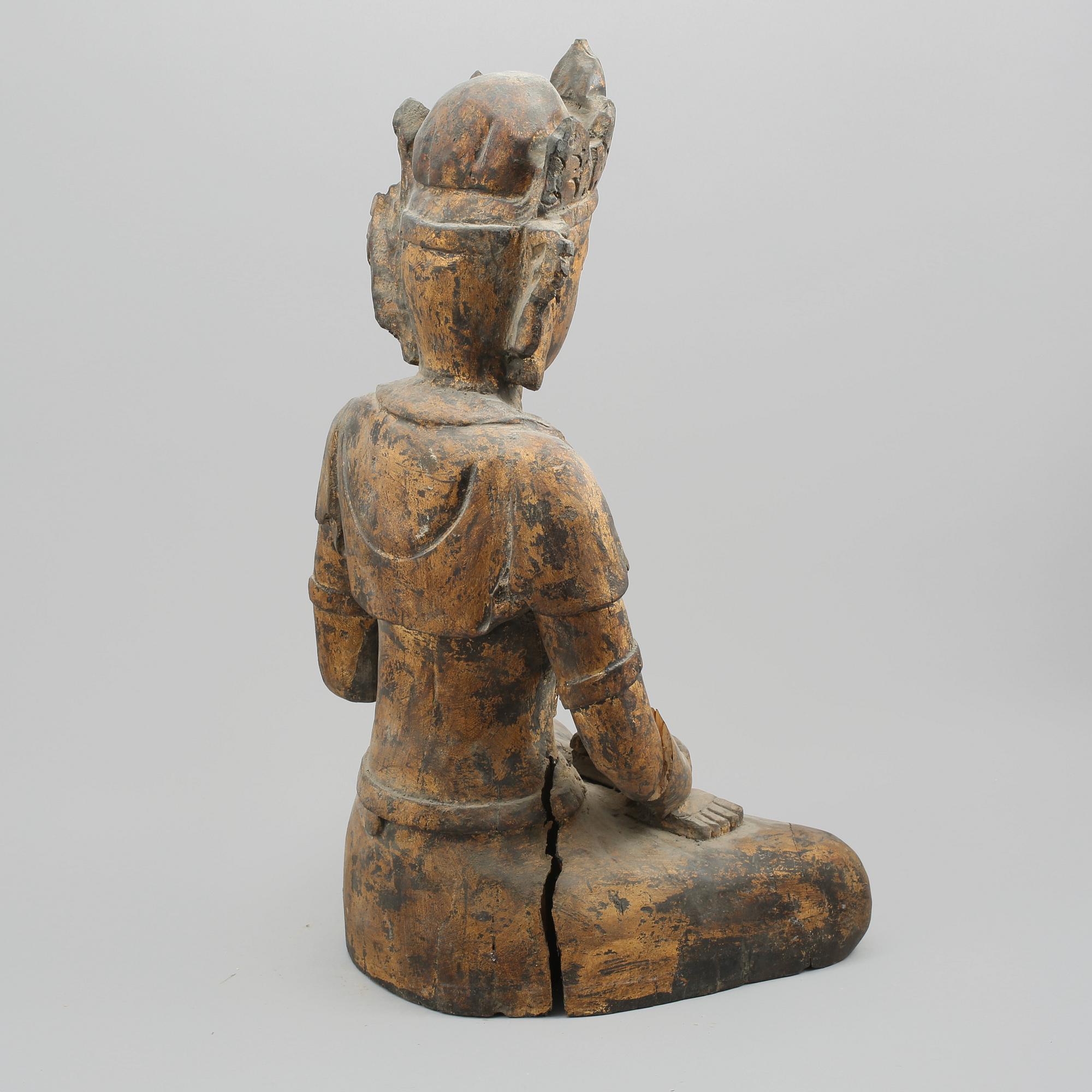 SKULPTUR, trä, orientalisk, 1900-tal.