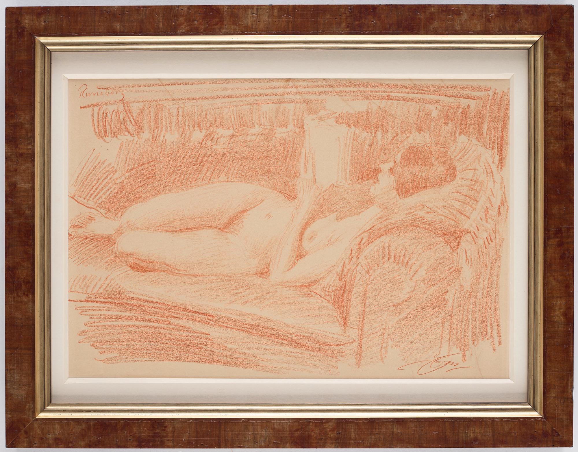 Anders Zorn, Reclining woman.